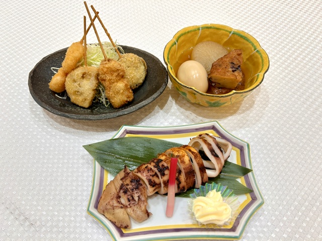 ◆串揚げ(5種)◆おでん(3種)◆イカ焼き