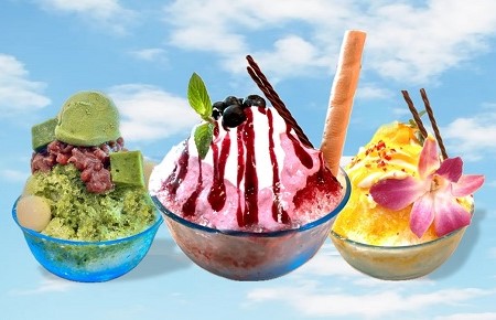 【7月1日～9月30日期間限定】■夏季ごおり(抹茶小豆・ブルーベリーとヨーグルト・ハワイアントロピカルマンゴー)